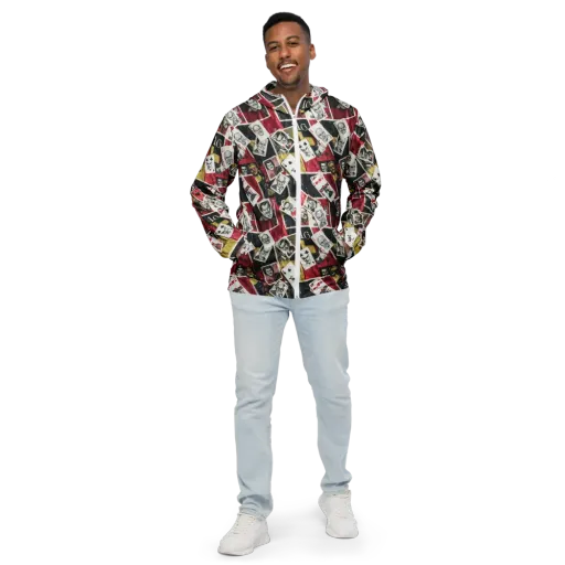 Velvet Ante on a Men's Windbreaker