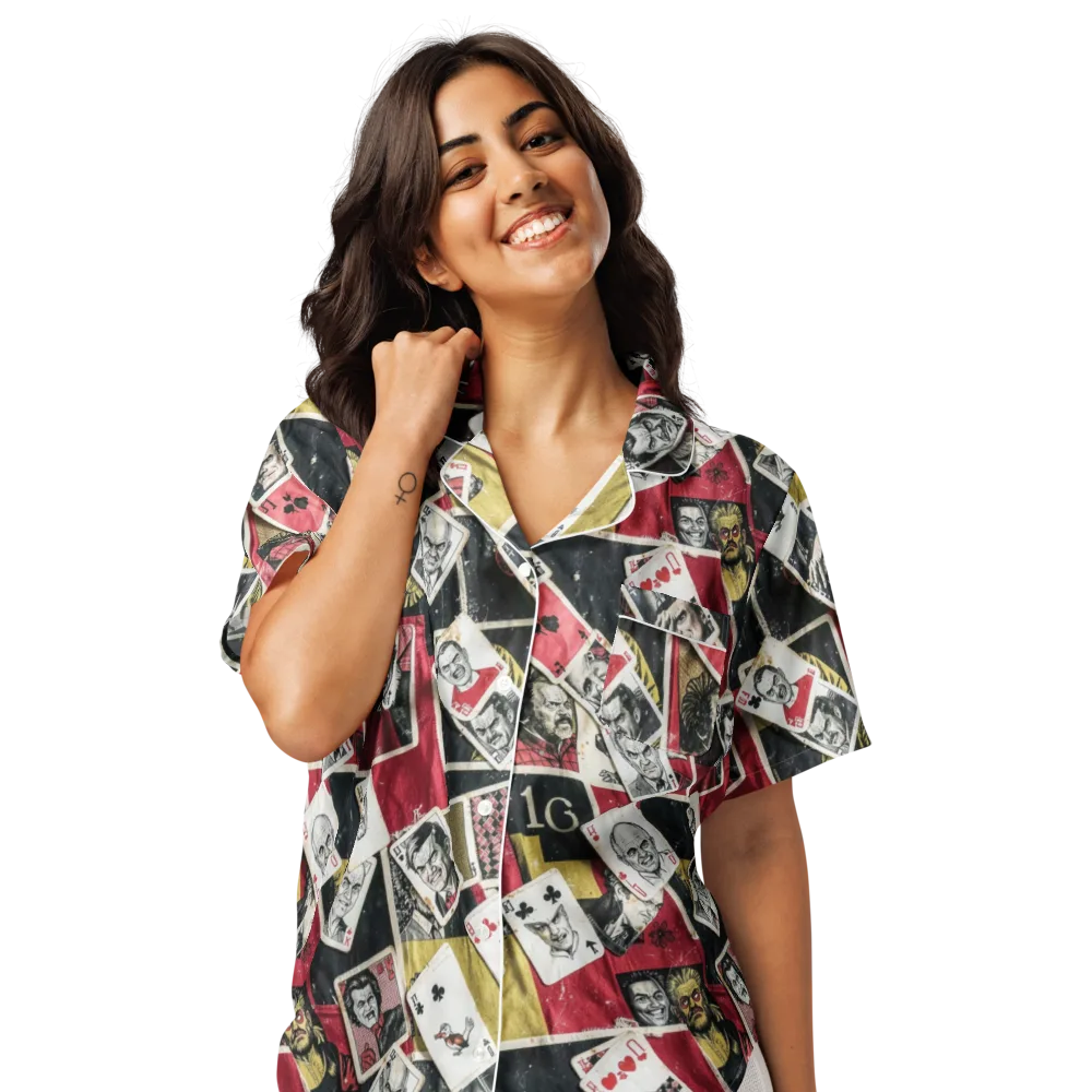 Velvet Ante on Women's Short Sleeve Pajama Top — Front