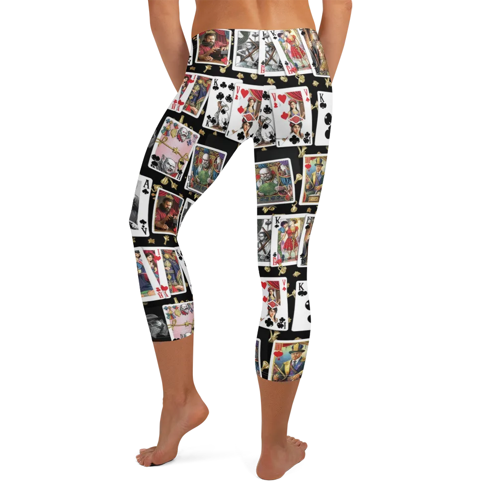 The Cardsharp’s Table on Capri Leggings — Back