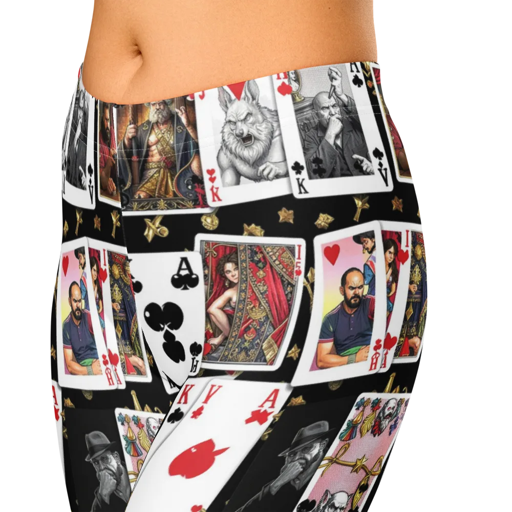 The Cardsharp’s Table on Capri Leggings — Zoomed-in