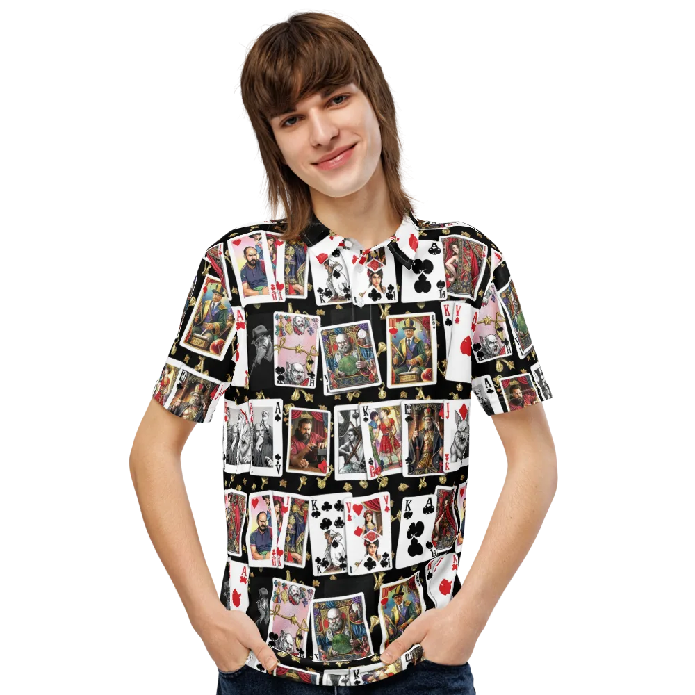 The Cardsharp’s Table on Men's Slim Fit Polo Shirt — Front