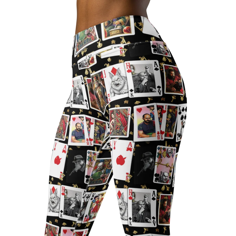 The Cardsharp’s Table on Yoga Leggings — Left Front