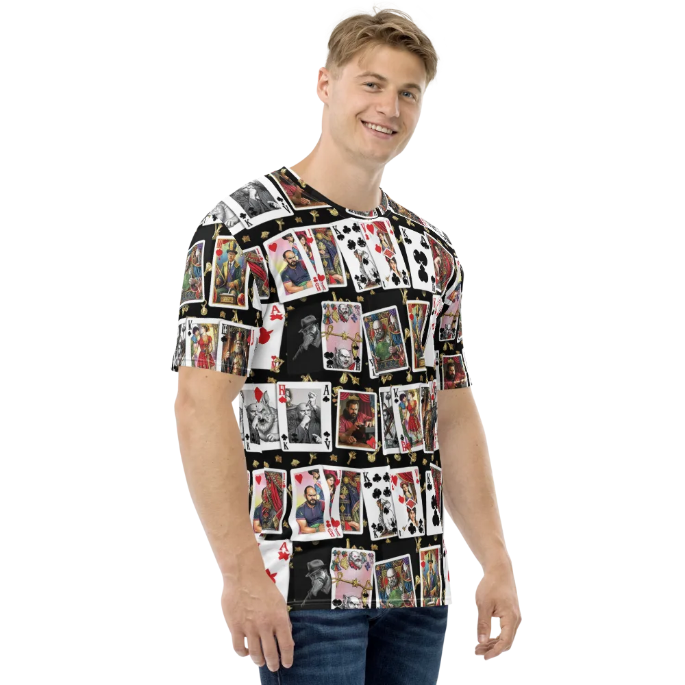The Cardsharp’s Table on Men's Crew Neck T-Shirt — Right