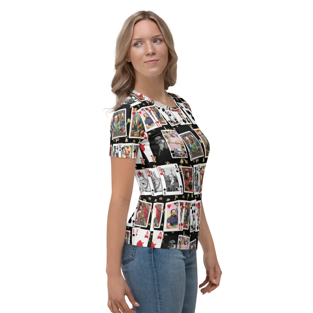 The Cardsharp’s Table on Women's Crew Neck T-Shirt — Right