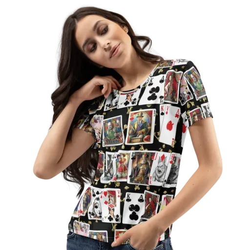 The Cardsharp’s Table on a Women's Crew Neck T-Shirt
