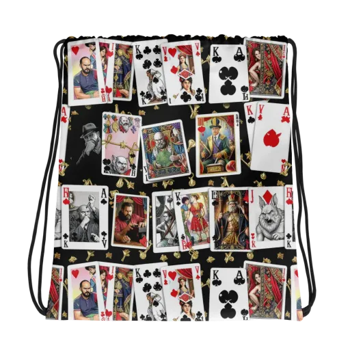 The Cardsharp’s Table on a Drawstring Bag
