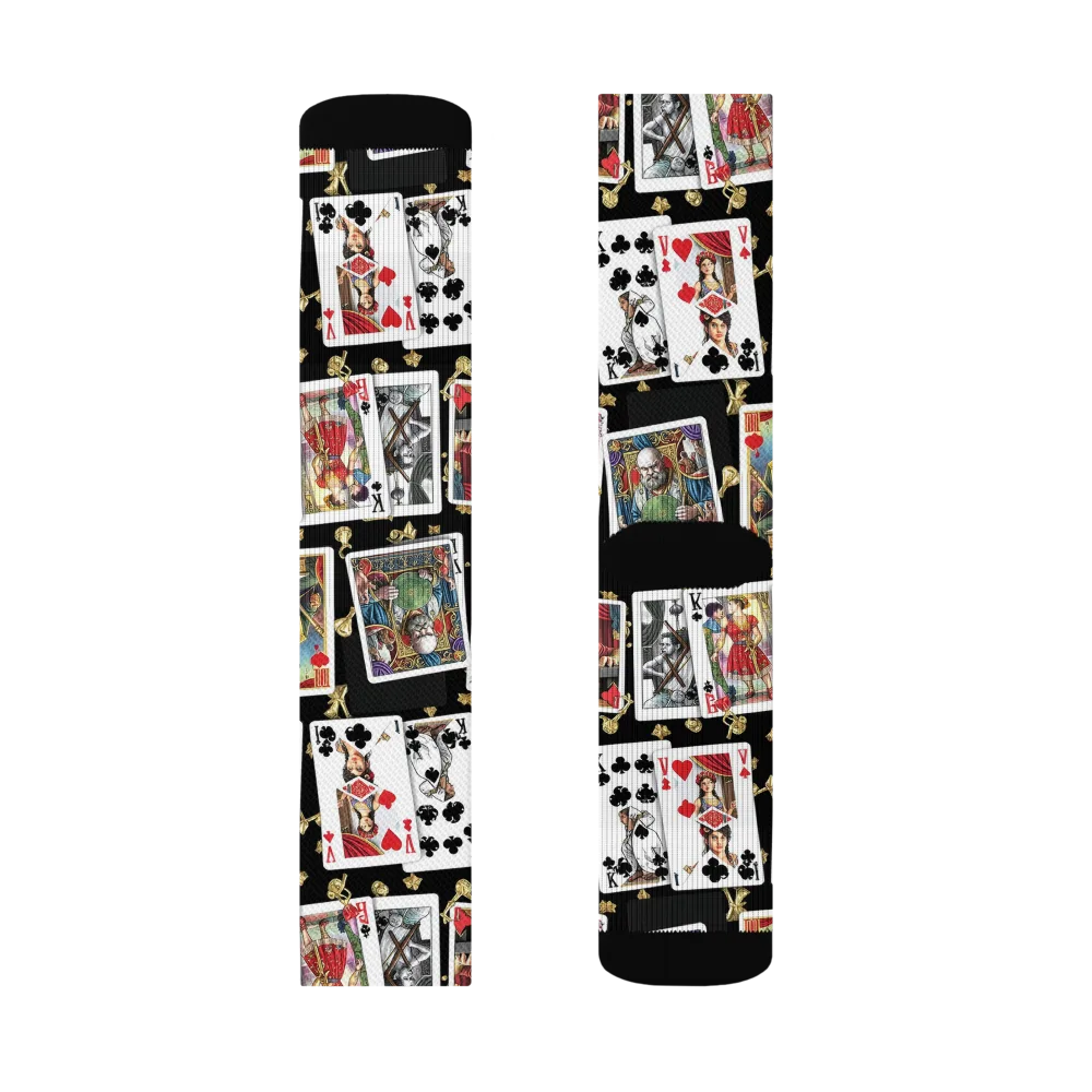 The Cardsharp’s Table on Socks — Left Sock