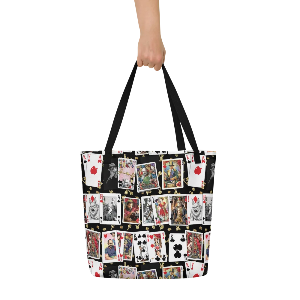 The Cardsharp’s Table on Large Tote Bag W/ Pocket — Front