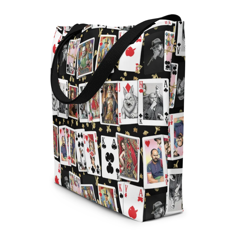 The Cardsharp’s Table on Large Tote Bag W/ Pocket — Front