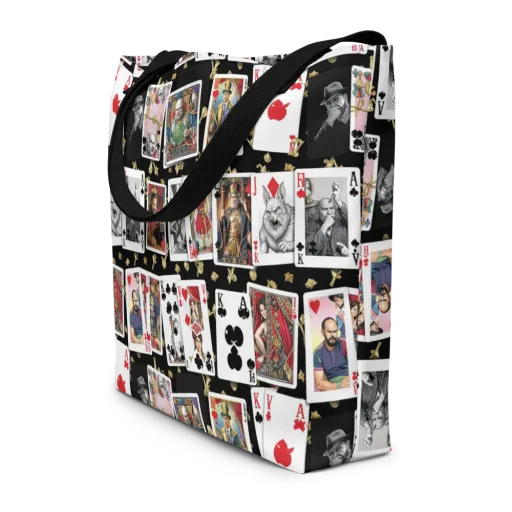The Cardsharp’s Table on a Large Tote Bag W/ Pocket