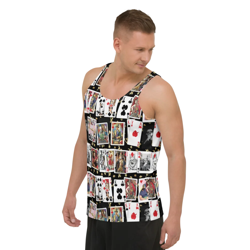 The Cardsharp’s Table on Men's Tank Top — Left Front