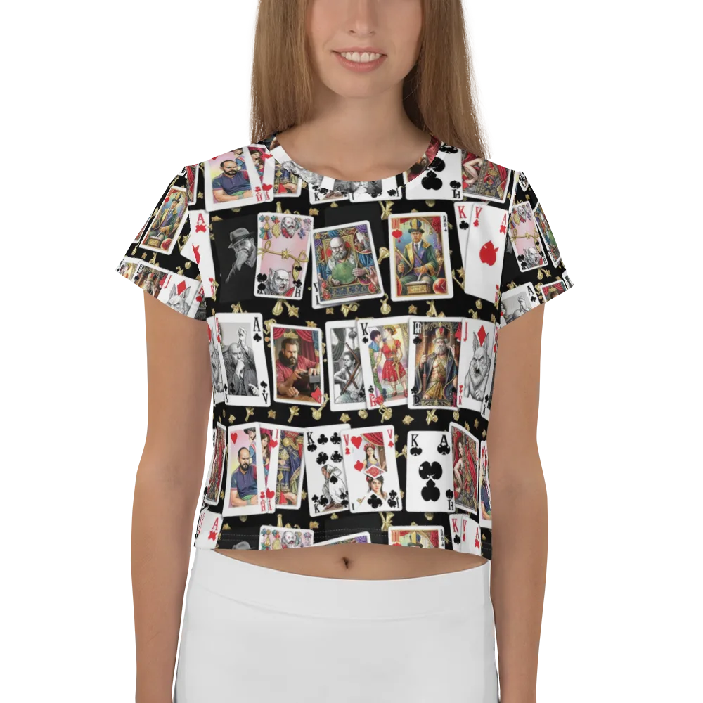 The Cardsharp’s Table on Crop Tee — Front