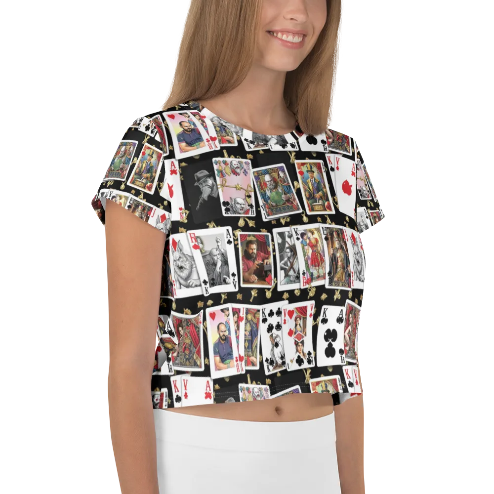 The Cardsharp’s Table on Crop Tee — Right