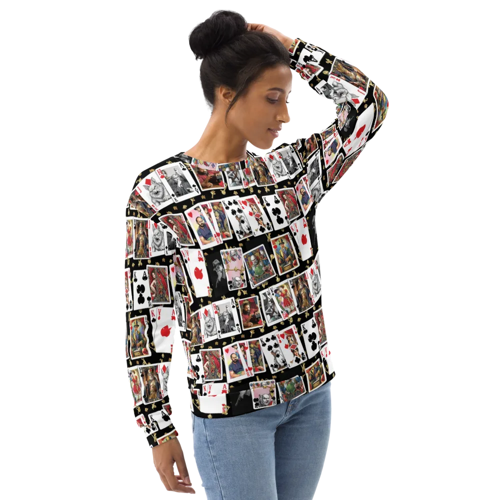 The Cardsharp’s Table on Sweatshirt — Right Front