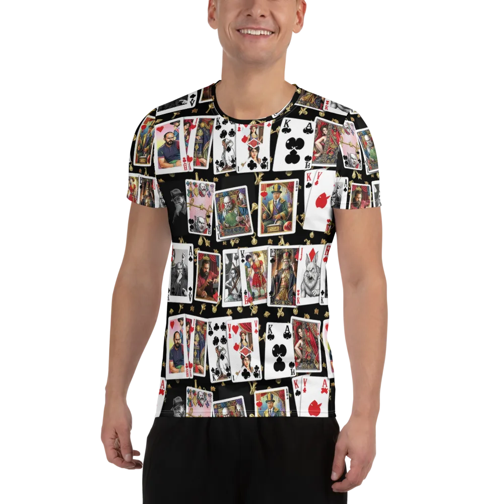 The Cardsharp’s Table on Men's Athletic T-Shirt — Front