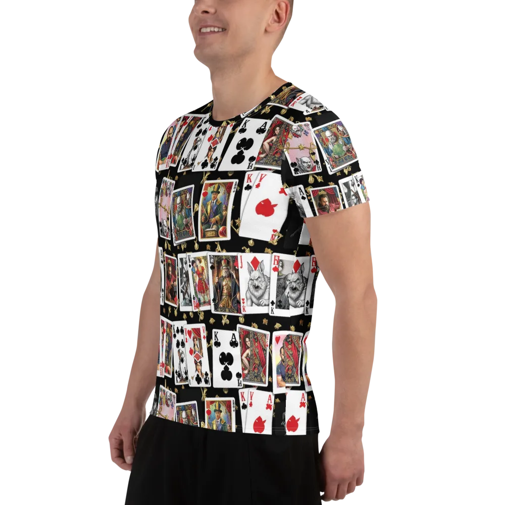 The Cardsharp’s Table on Men's Athletic T-Shirt — Left