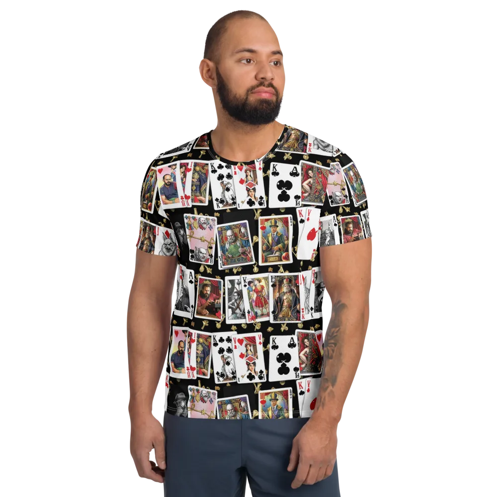 The Cardsharp’s Table on Men's Athletic T-Shirt — Front