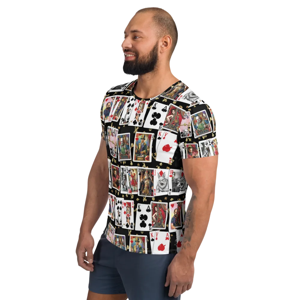 The Cardsharp’s Table on Men's Athletic T-Shirt — Left