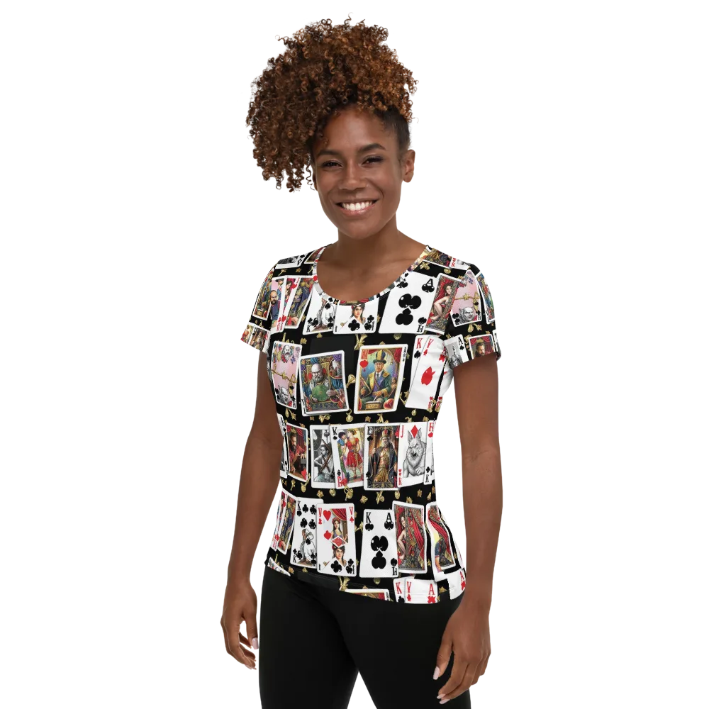 The Cardsharp’s Table on Women's Athletic T-Shirt — Left