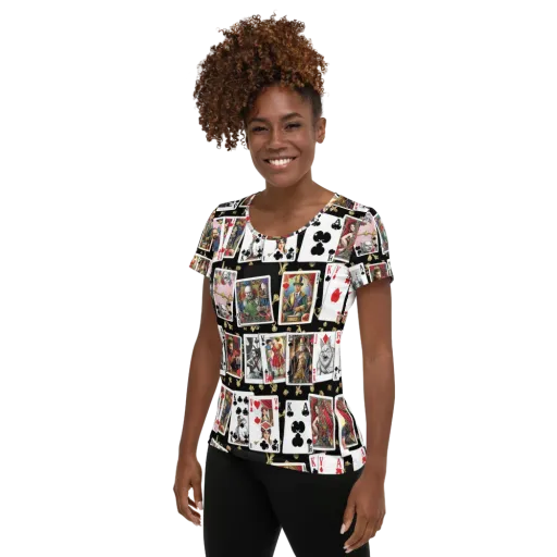 The Cardsharp’s Table on a Women's Athletic T-Shirt