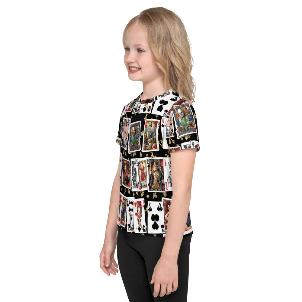 The Cardsharp’s Table on Kids Crew Neck T-Shirt — Left