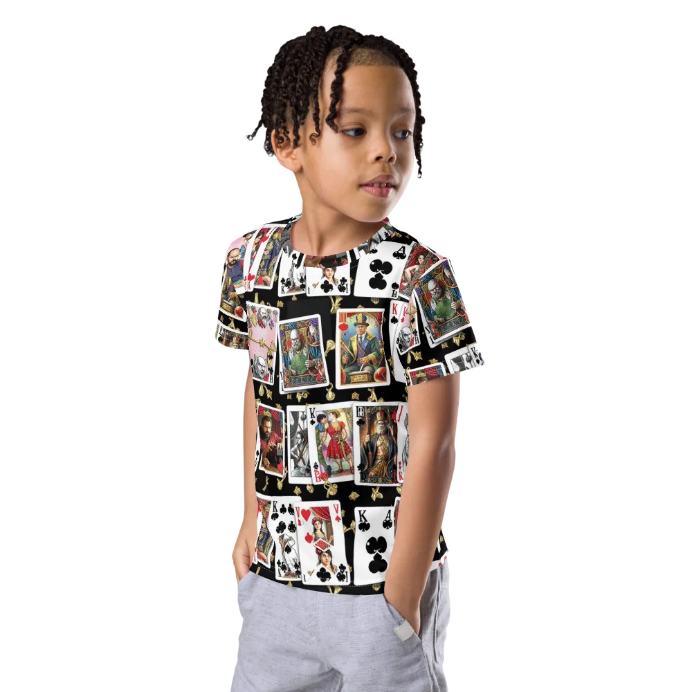 The Cardsharp’s Table on Kids Crew Neck T-Shirt — Left Front