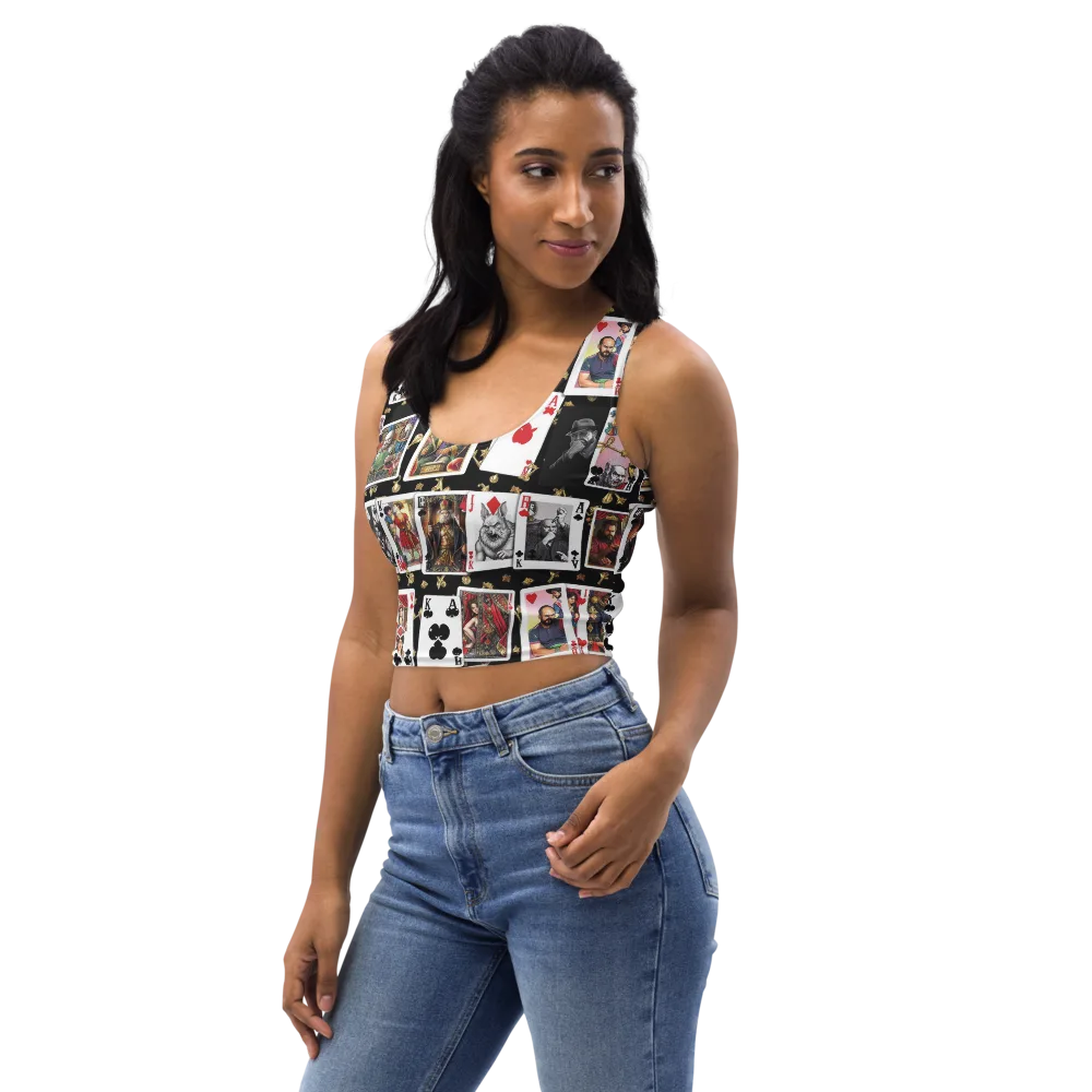 The Cardsharp’s Table on Crop Top — Left Front