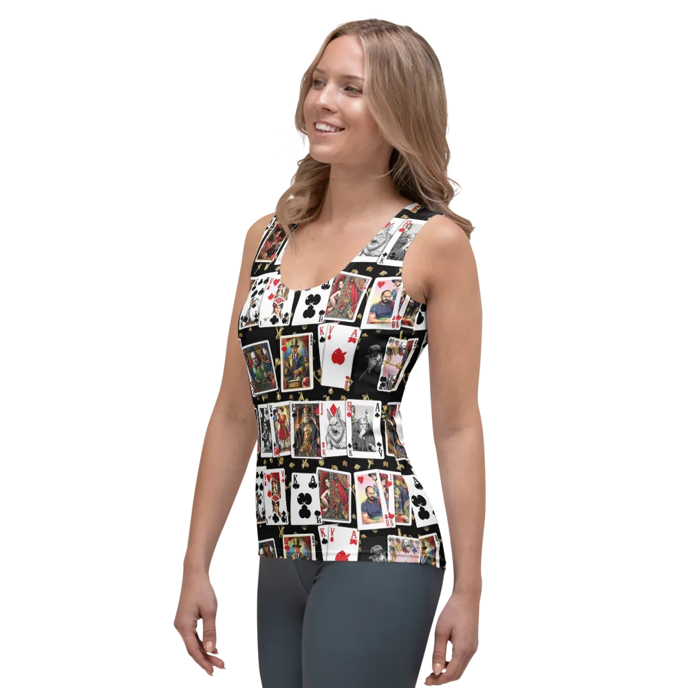 The Cardsharp’s Table on Women's Tank Top — Left Front