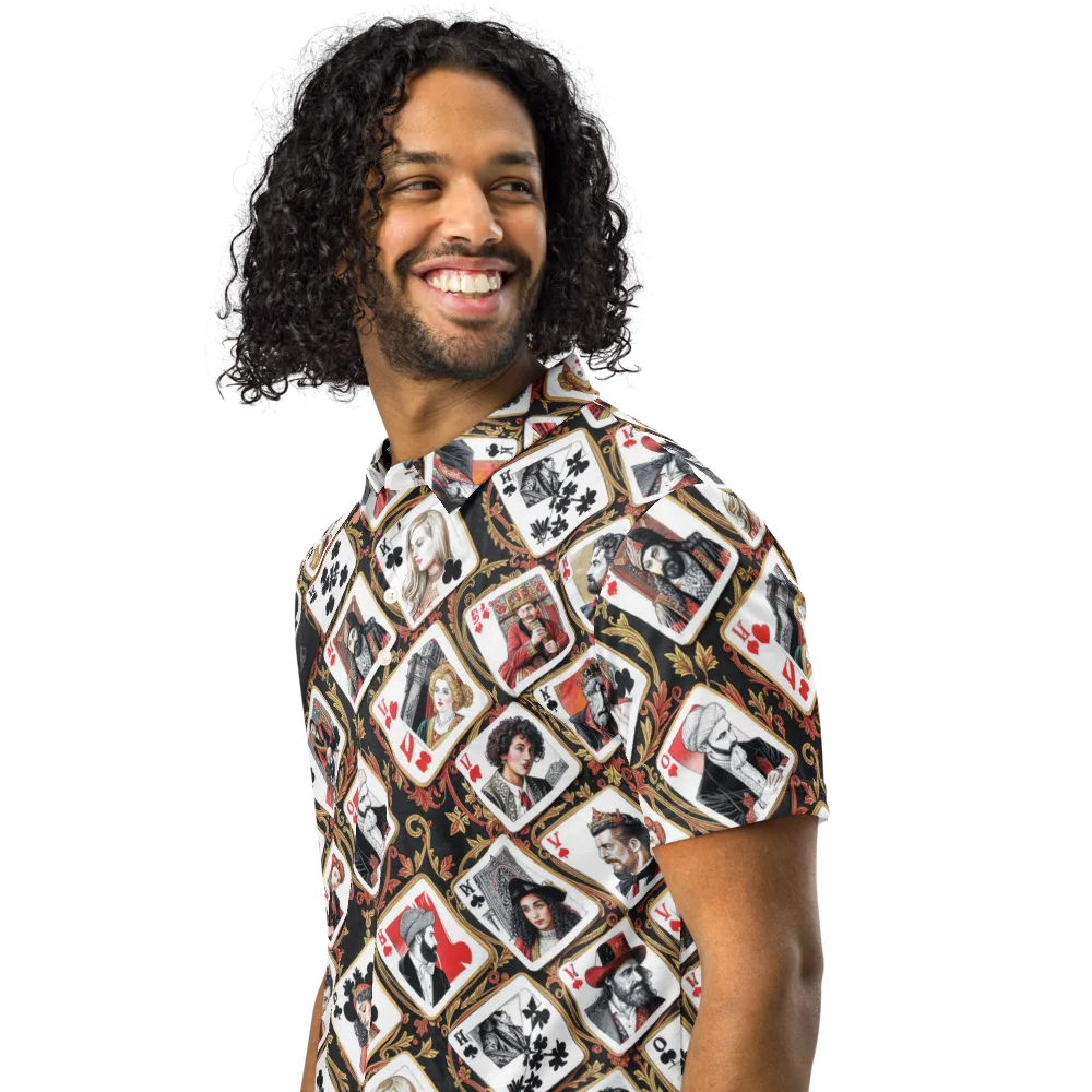 Gilded Deck on Men's Slim Fit Polo Shirt — Left Front