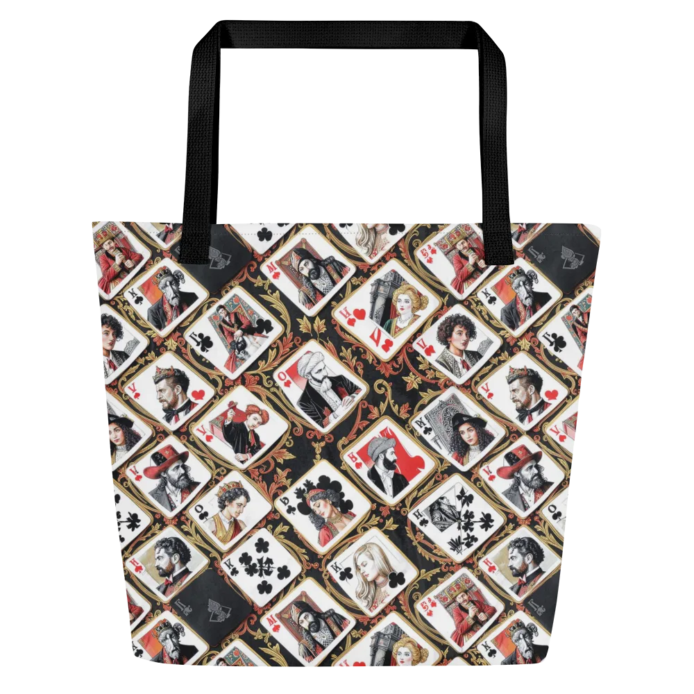 Gilded Deck on Large Tote Bag W/ Pocket — Front