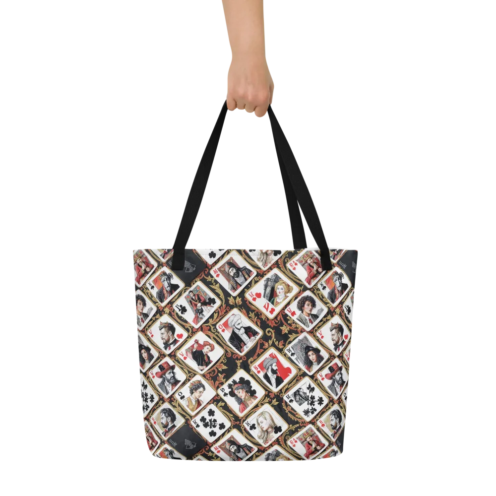 Gilded Deck on Large Tote Bag W/ Pocket — Front