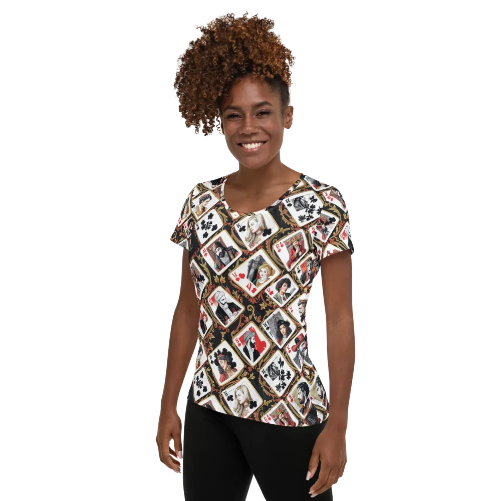 Gilded Deck on Women's Athletic T-Shirt — Left