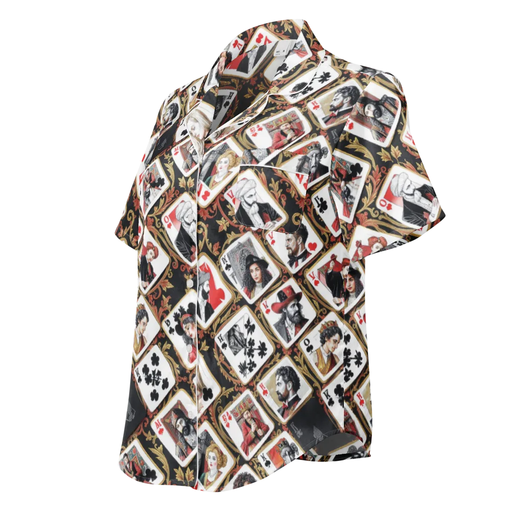 Gilded Deck on Women's Short Sleeve Pajama Top — Left Front