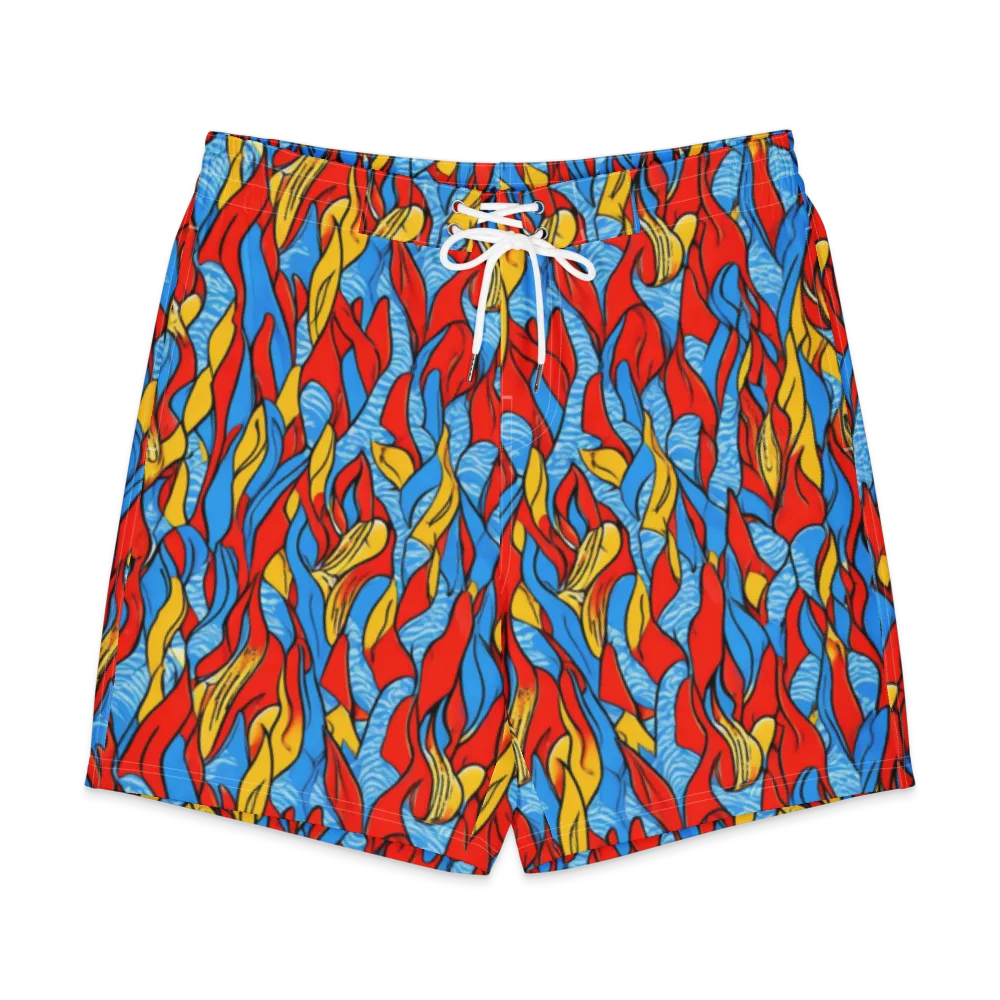 Flamewater Garden on Men's Board Shorts — Front