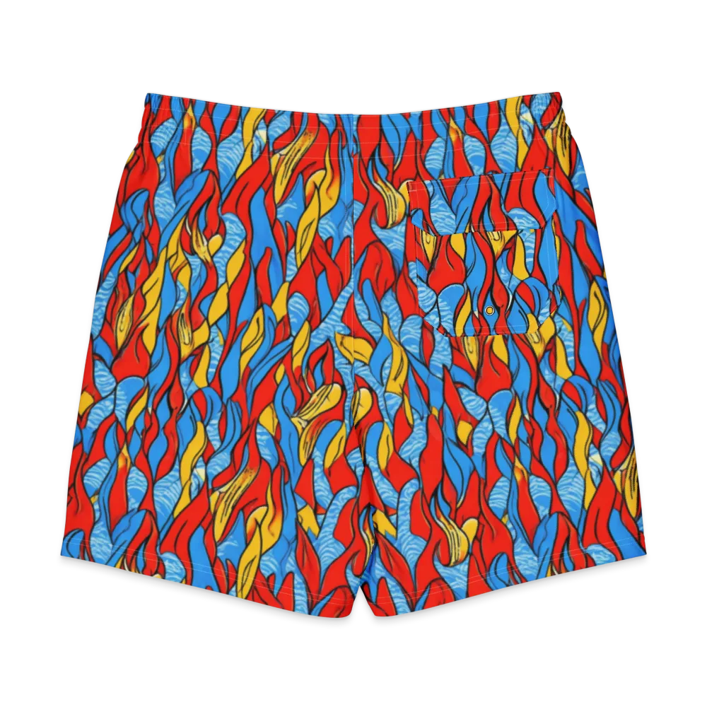 Flamewater Garden on Men's Board Shorts — Back