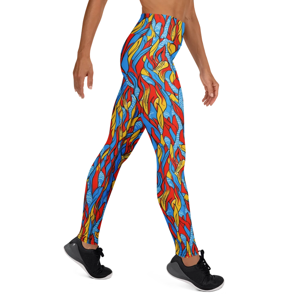 Flamewater Garden on Yoga Leggings — Right
