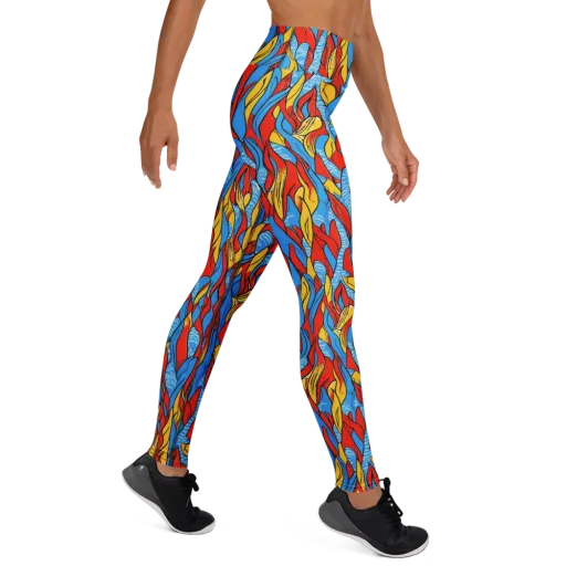 Flamewater Garden on a Yoga Leggings