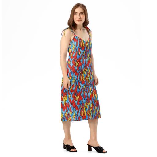Flamewater Garden on a Slip Dress