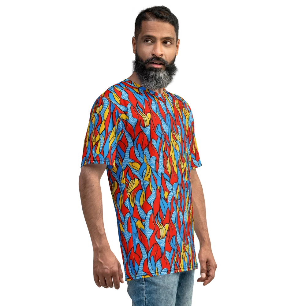 Flamewater Garden on Men's Crew Neck T-Shirt — Right