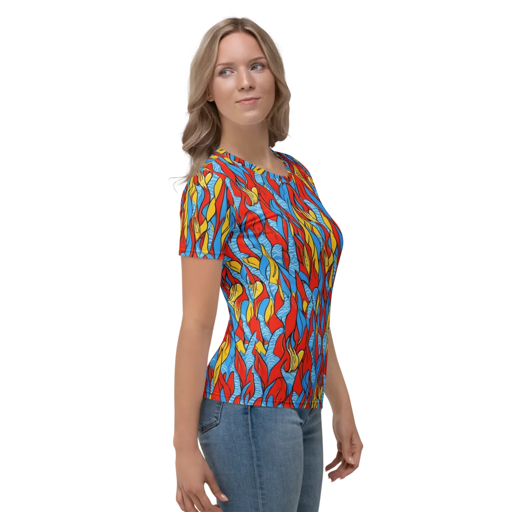 Flamewater Garden on Women's Crew Neck T-Shirt — Right
