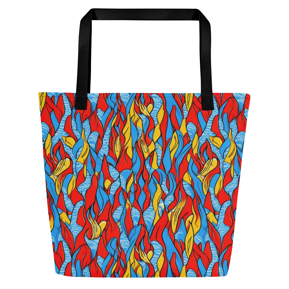 Flamewater Garden on Large Tote Bag W/ Pocket — Front