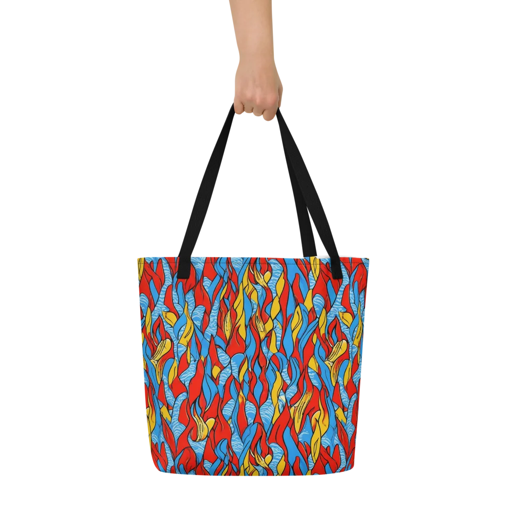 Flamewater Garden on Large Tote Bag W/ Pocket — Front
