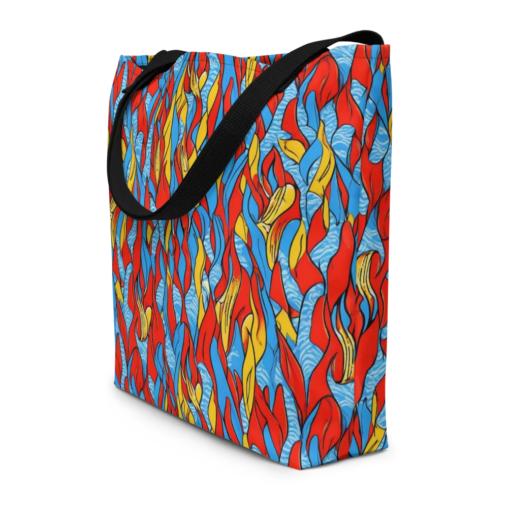 Flamewater Garden on Large Tote Bag W/ Pocket — Front
