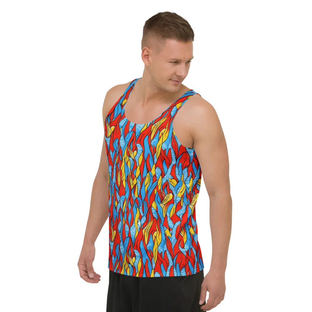 Flamewater Garden on Men's Tank Top — Left Front
