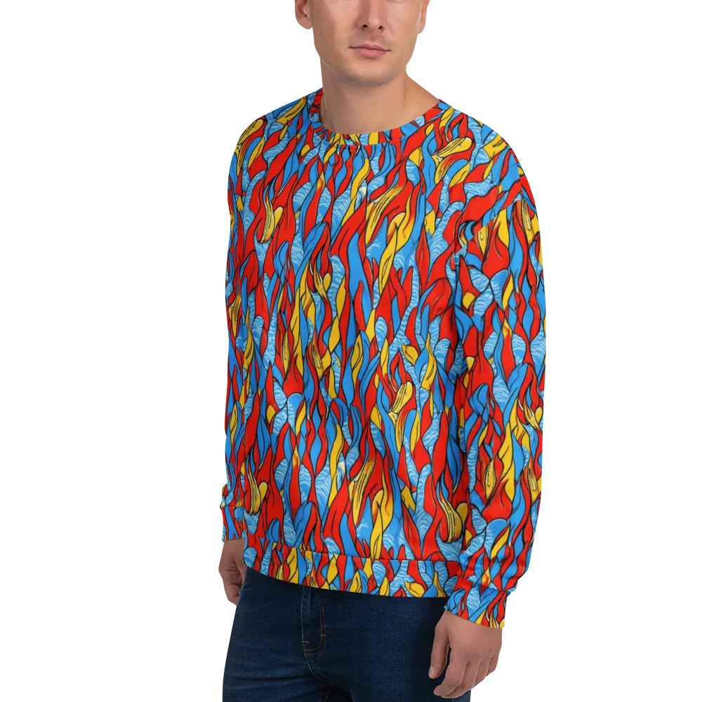 Flamewater Garden on Sweatshirt — Left Front