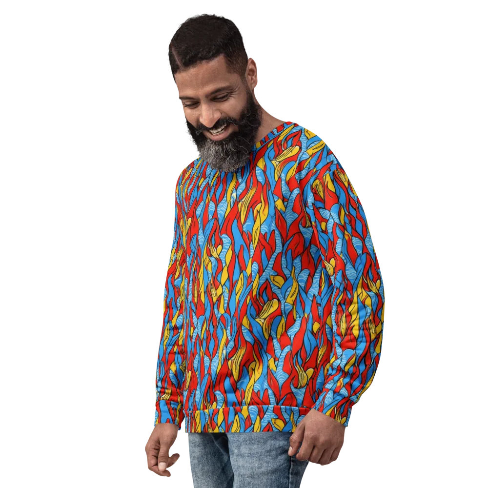 Flamewater Garden on Sweatshirt — Left Front