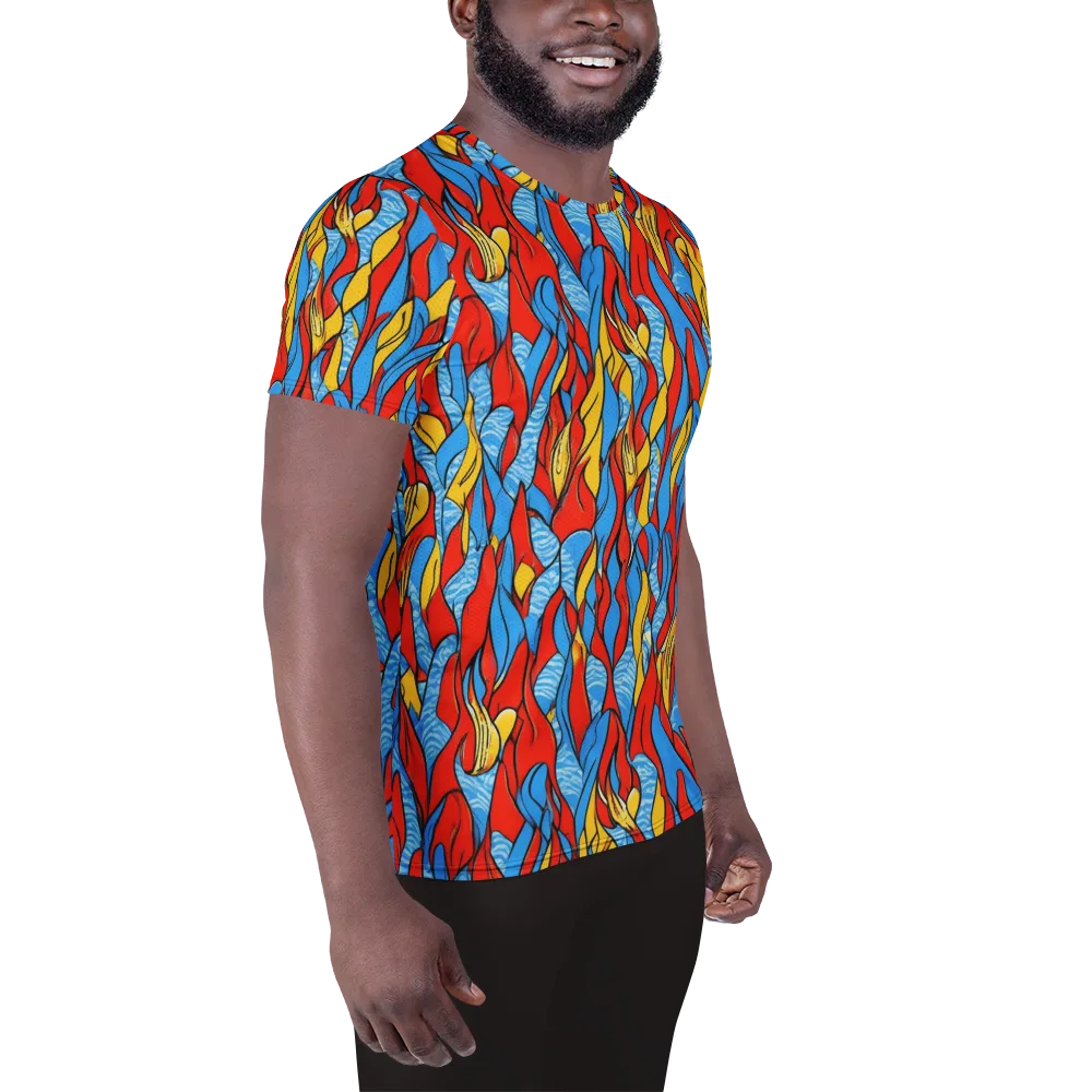 Flamewater Garden on Men's Athletic T-Shirt — Right
