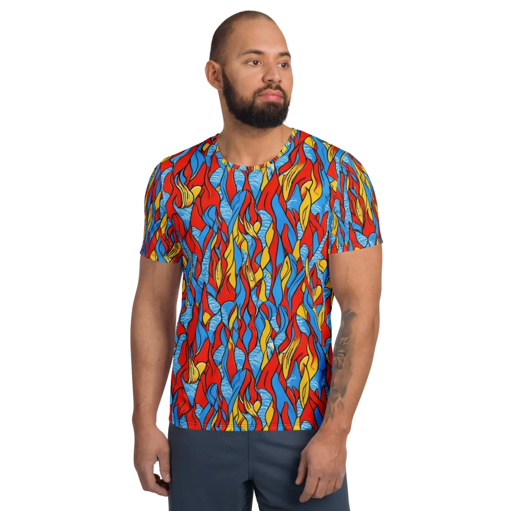 Flamewater Garden on Men's Athletic T-Shirt — Front