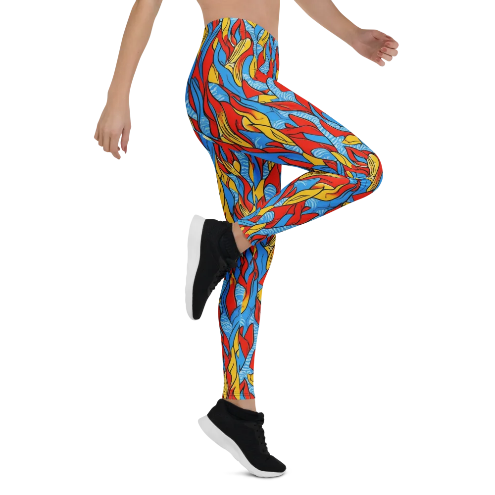 Flamewater Garden on Leggings — Right