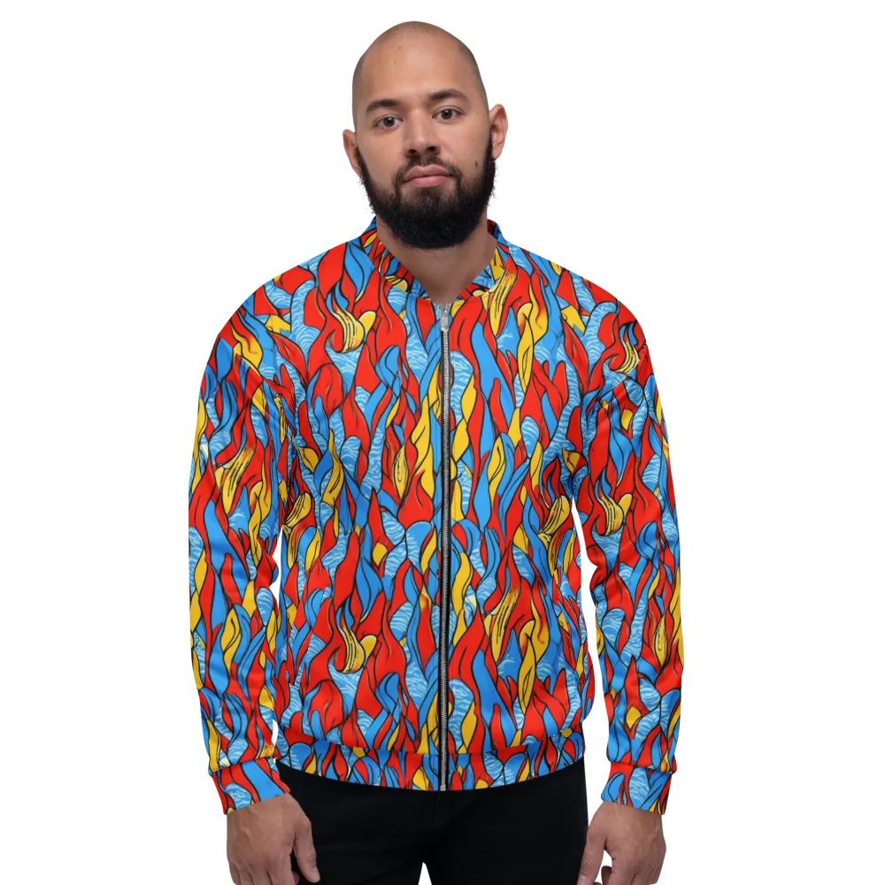 Flamewater Garden on Bomber Jacket — Front